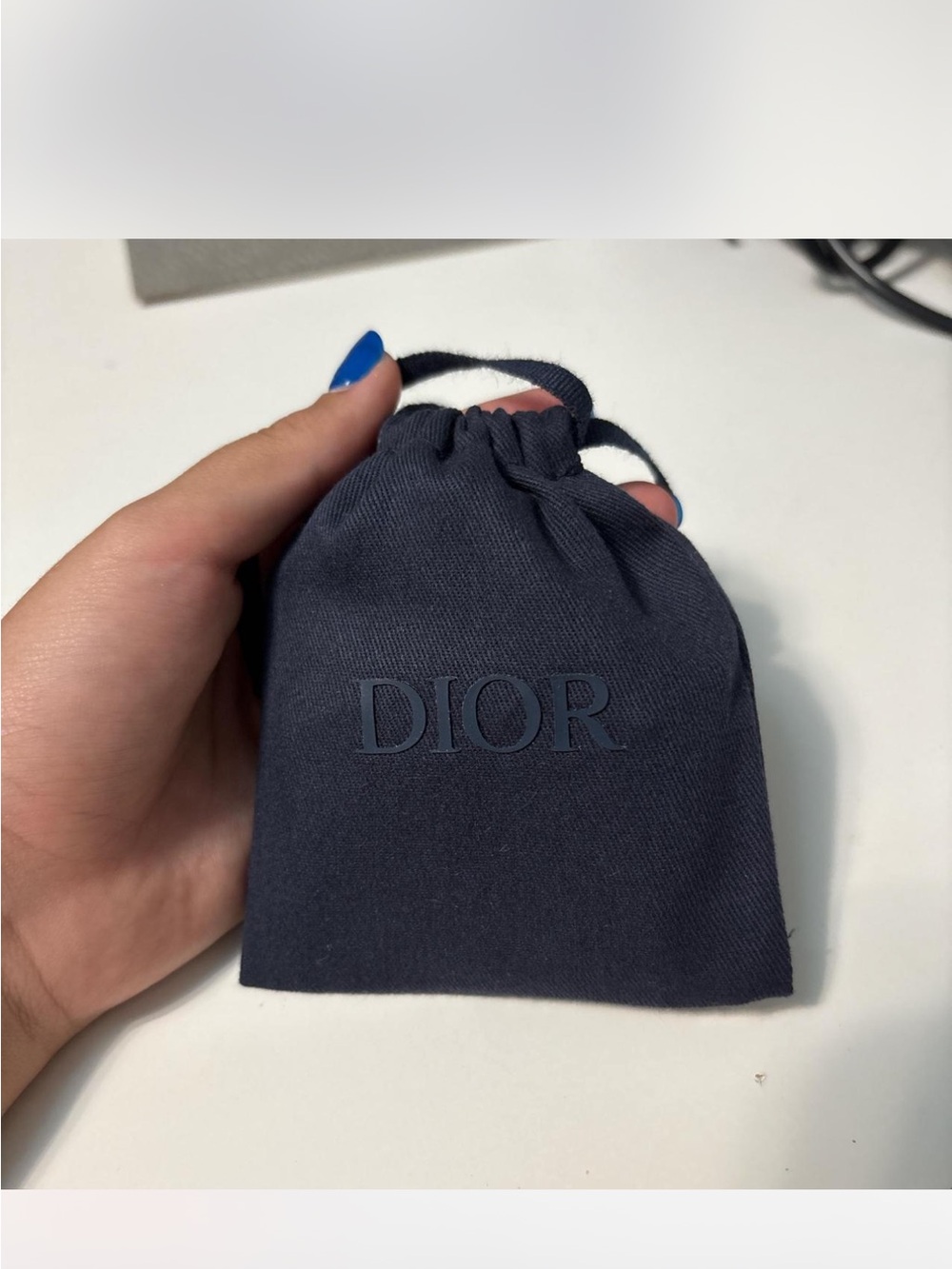 Dior Black Braided Leather Double-Wrap Bracelet with Silver Dior Hook - Picture 3 of 4